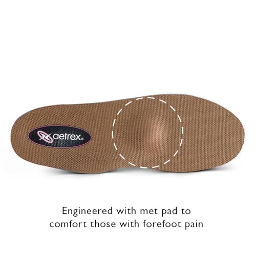 Image of Aetrex L2205 Memory Foam Orthotics Shoe Inserts for Women - Metatarsal Cupped Heel Arch Support Inserts Women Stay Comfort All Day
