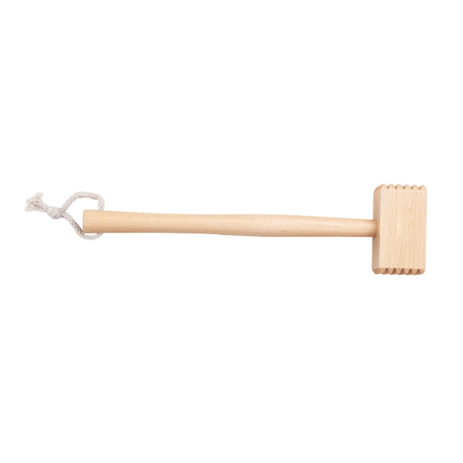 Arecobticy Natural Wood Meat Mallets for Meat Preparation Duals Sided Design for Soft and Firm Meats Cooking Tool Tenderizing Mallets