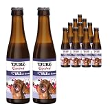 TJURE Hundesmoothie Kalb mit Beeren | 10 + 2-12 x 220ml | Flüssig Snack für Hunde | Smoothie aus Frischfleisch & Beeren | Ideal als Topping für Trockenfutter & Barf | Getreidefrei | Ohne Zusatzstoffe