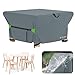 Velway Abdeckung Gartenmöbel Wasserdicht 125x125x74cm - Quadratisch Schutzhülle Winddicht Loungemöbel Abdeckung Abdeckhauben für Gartentische Sitzgruppe Terrassenmöbel - Grau