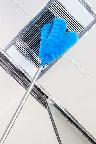 Image of Maxoshine Microfiber Wall Cleaning Mop with Long Handle | Bendable Extendable Duster for Home Ceiling Fan AC Vents Blinds Curtain Rods | Feather Dusting Stick for Edges & Corners (Ninja Duster)