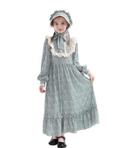 Vestido Colonial Prairie para Niñas Victoriano 1800s miniatura 3