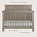 Child Craft Denman Crib, Dresser, Chest, and Nightstand 4-Piece Nursery Set, Grows with Your Baby (Crescent Gray)