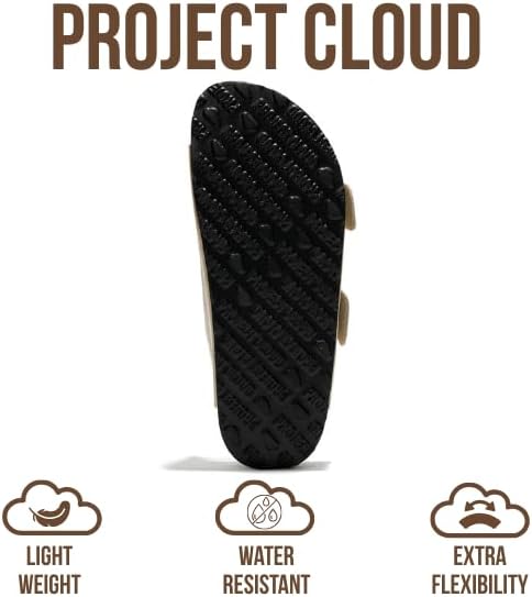 Project Cloud 100% Genuine Leather Flat Sandals for Women 2026 Comfortable Beach Essentials Womens Sandals Memory Foam Vacation Essentials Slides for Women Footwear (Santorini) - Image 5