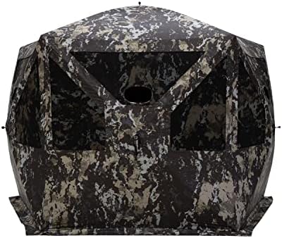 Barronett Blinds® Pentagon™, Portable Hunting Blind, 5-Sided Hub Blind, Huge Interior, Low Profile Windows, 4-Person, Crater™ Core, 72” x 96” x 96”, PT550CC