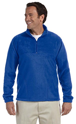 8 oz. Quarter-Zip Fleece Pullover, Small, TRUE ROYAL