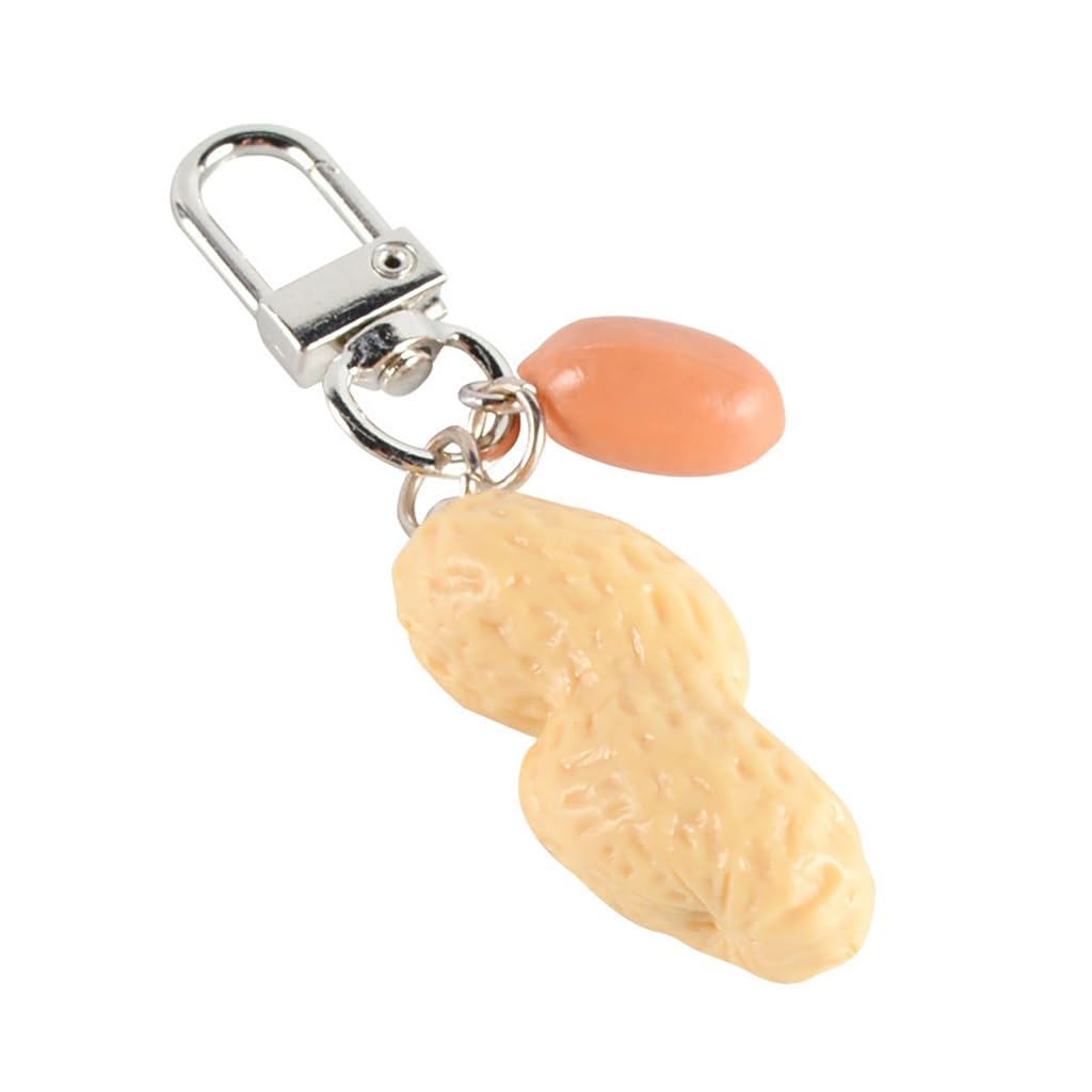 GMBYLBY Stylish Peanut Keyring Keychain Pendant Bag Charm Key Jewelry PVC and Alloy Texture Great for Gifting and Collecting