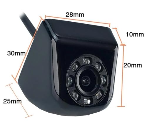 radar di retromarcia per auto sensore di parcheggio radar di retromarcia 8 sensori con telecamera anteriore e posteriore radar per parcheggio auto (rosso)