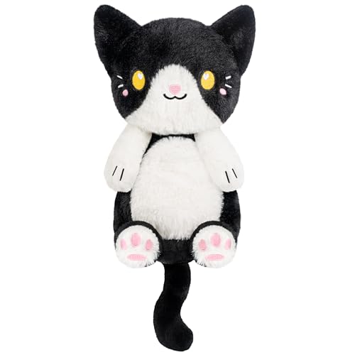 Image of Tuxedo Cat Microwavable 1.5 lbs Unscented Heating Pad for Women and Kids- Cute Soft Cozy Pillow Plush Heatable Warm Stuffed Animals - Kawaii Hot and Cold Plushie - Tuxedo Cat Gifts for Girls and Women