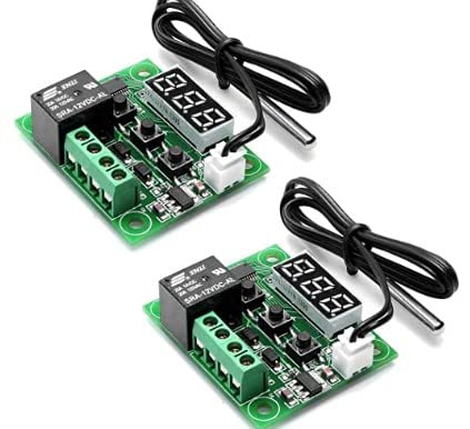 .Microchiptechnology 2pcs W1209 12V DC Digital Temperature Controller Board Micro Digital Thermostat -50-110°C Electronic Temperature Temp Control Module Switch with 10A One-channel and Waterproof (B0B7G92J5H) Amazon Price History, Amazon Price Tracker