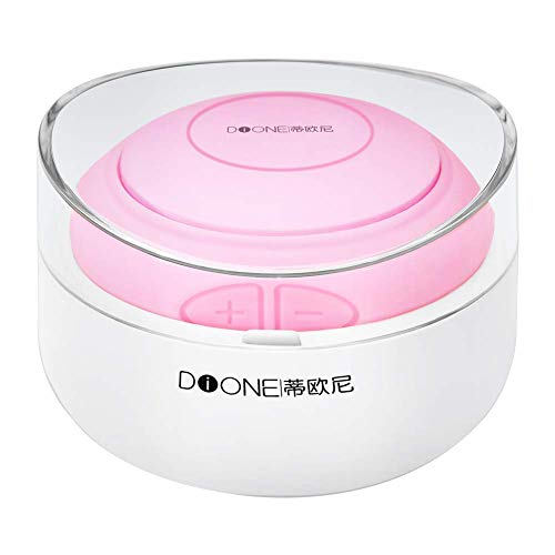Dione Elektrische Silikon-Gesichtsreinigungsbürste, tragbar, wiederaufladbar, Massagegerät für gesunde Haut, sanftes Peeling, Tiefenreinigung, Hautpflege (Pink)