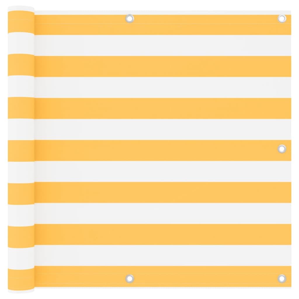 Protection vent et rayons UV balcon terrasse blanc jaune 4m