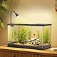 Crevyteg 18L Fischtank Aquarium mit LED-Leuchten & Filtersystem, Landschaftsbau Aquarium Starter-Set Rechteckiges Betta-Aquarium mit Deckel Kleines Aquarium für Heim Bürodekoration
