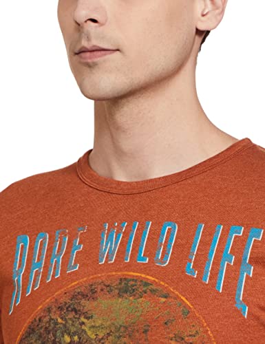 Image of Max Men's Printed Crew Neck Casual T-Shirt