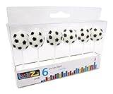 LolliZ Birthday Candles Soccer Balls. Pack of 6. White w/ Black