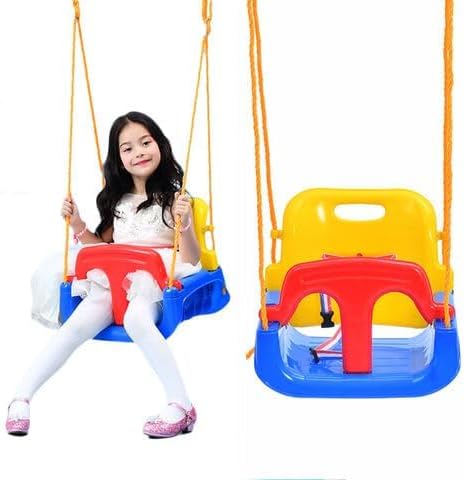 PICCASIO 3 in 1 Plastic Swing for kids, Durable & Sturdy, Indoor & Outdoor Multifunctional Baby Swing, Non-Toxic Heavy Duty Seat Hanging Swing for Playground, Infants, Toddler, childern, Eco-Friendly