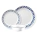 Corelle Set di stoviglie (set da 12 pezzi, cerchi di cobalto)