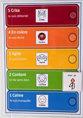 SIMAO TOYS Support visuel vif émotions enfants - Aide Enfants Comprendre Émotions -Communication...