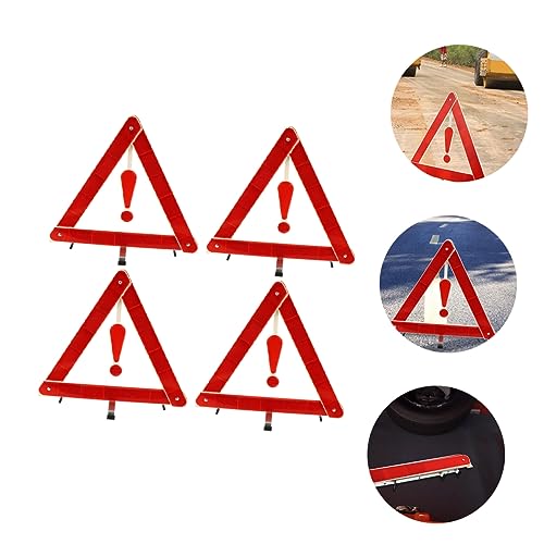 4 StüCk Auto Warndreieck Verkehrssicherheitsset – Zusammenklappbares Notfall-Dreieck FüR Pannenhilfe, StraßEnbau Und Fahrzeugwartung – Reflektierendes Sicherheitsdreieck Aus Plastik