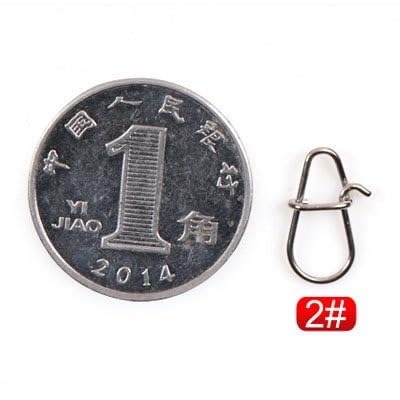 Set de 100 broches rápidos de acero inoxidable para pesca miniatura 5