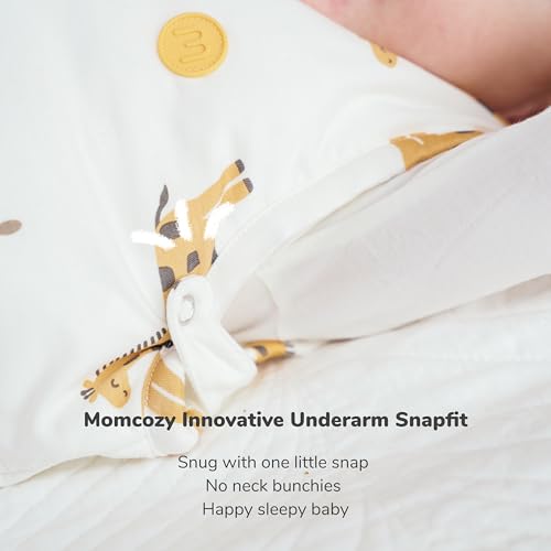 Image of Momcozy Sleep Sack for Baby 6-12 Months, 1.5 TOG Baby Wearable Blanket with Supportive Plush Filling, Two-Way Zipper for Easy Diaper Changes, Snap-Fit Design for Growing Babies, Medium, Giraffe