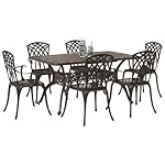Garten Essgruppe Aluminium Bronze 7-teilig