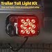 MAXXHAUL 50021 Trailer Hitch Cover with 12 LED's Brake and Tail Light Functions, 1 Pack