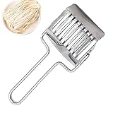Pasta Noodle Cutter, Stainless Steel Manual Noodle Lattice Roller Dough Cutter Pasta Spaghetti Maker