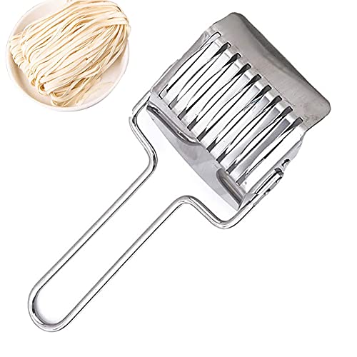 Pasta Noodle Cutter, Stainless Steel Manual Noodle Lattice Roller Dough Cutter Pasta Spaghetti Maker Garlic Ginger Herb Mincer Kitchen Cooking Tools #TOP5