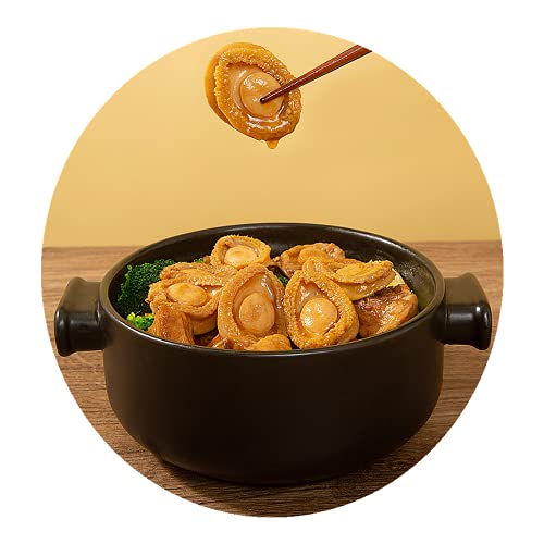 Abalone Wild 4 Head Abalone Juice Large Abalone Stock Braised Abalone Canned Rice 5.82Oz/165G 鲍鱼 野生4头鲍汁大鲍鱼 高汤红烧鲍鱼罐头 开罐加热即食鲍鱼罐头捞饭165G #TOP5