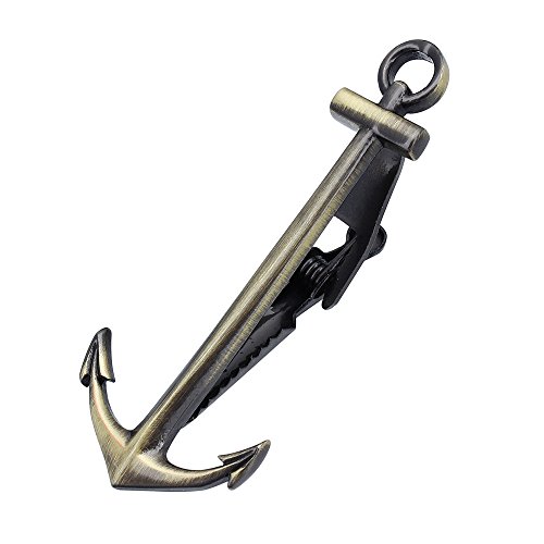 HAWSON Metal Tie Clip Anchor Shape Novelty Tie Clip Bar for Men - Wedding Date Necktie Accessories