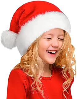 Santa Hat Christmas Hat Xmas New Year Festive Holiday Party Supply Plush Extra Thicken Classic Fur Santa Claus Hat Luxury Santa Hat