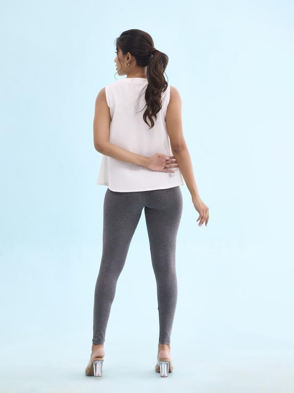Image of GO COLORS Women Slim Cotton Leggings