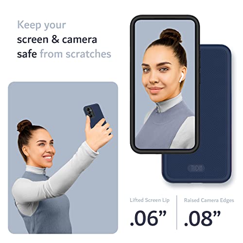 Image of TUDIA [MergeGrip Designed for Samsung Galaxy A54 5G Back Cover (2023), [Drop Tested] Dual Layer Shockproof Slim Military Grade Non-Slip Tough Heavy Duty Protection - Indigo Blue