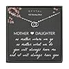 EFYTAL-Mom-Gifts-925-Sterling-Silver-Small-CZ-Interlocking-Circles-Necklace-for-Mother-Daughter-Necklaces-for-Women-Best-Birthday-Gift-Ideas-Pendant-Mothers-Jewelry-For-Her-Mothers-Day EFYTAL Sterling Silver Mother Daughter Necklace, Sentimental Jewelry Gifts for Mom and Daughter