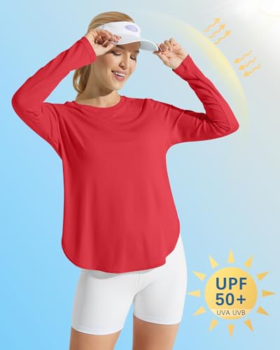 Image of G4Free Lightbreeze Womens UPF 50+ Long Sleeve Workout Tops Quick Dry UV Sun Shirt Running Gym Hiking Yoga Casual Lightweight