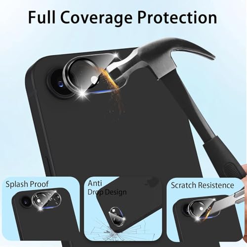 Image of Xmon Back Camera Lens Protector for iPhone 16e (1 Pack) Premium Camera Glass Protector Guard, Anti-Scratch, Ultra-Clear, Easy Installation