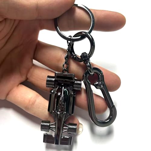 Image of Race Car Keychain, Stainless Steel Metal Formula 3D Racing Car Model, Perfect Decorative Accessory for Keys