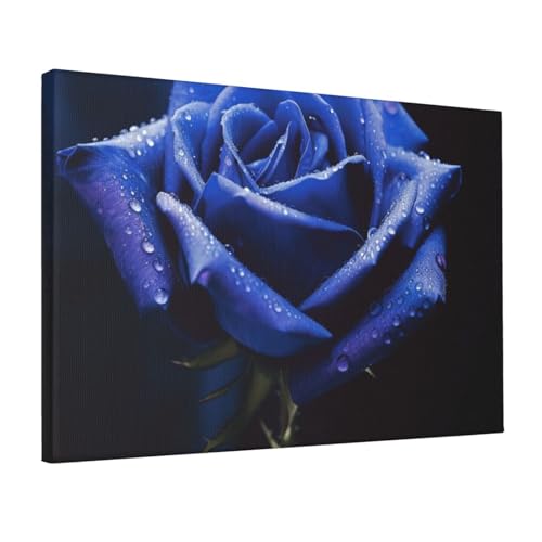 Impression sur toile rose bleue : tableau déco moderne 30x45cm