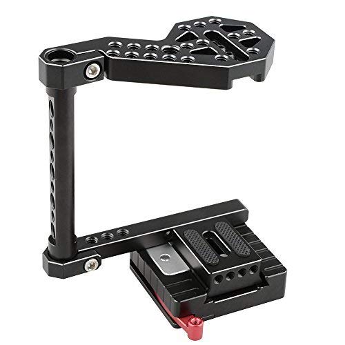CAMVATE Jaula de Cámara DSLR con Empuñadura Superior para Cámaras A7SII, Fujifilm x-t2, cámaras réflex Canon EOS 650d, 550d, Nikon...