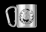GB eye Mug de camping unisexe avec mousqueton Rick and Morty Argenté 237 ml