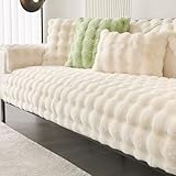 Funzione E Applicazione Multipla: questo copridivano 3 posti in peluche a forma di coniglio protegge il tuo divano, divano, divanetto, poltrona reclinabile e sedie da fuoriuscite, macchie, animali domestici. È adatto a tutte le stagioni e non solo utilizzato per copridivano, ma anche per copridivano, tappetino da gioco per, ecc