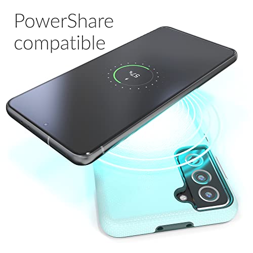 Image of Crave for Galaxy S21 Case, Shockproof Protection Dual Layer Case for Samsung Galaxy S21, S21 5G (6.2 inch) - Aqua