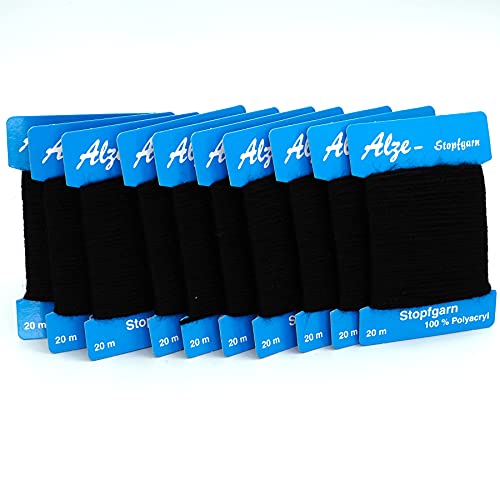 Trimz Darning Wool, Black, 20m, 10x20m - Image 4