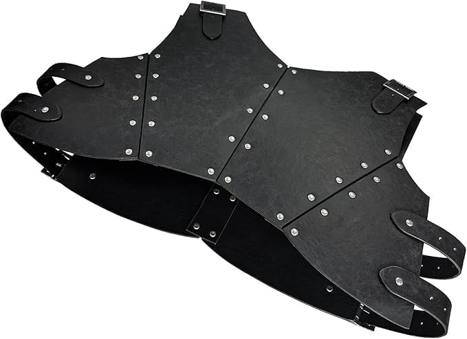 Medieval Faux Leather Breastplate, Vintage Roman Knight Shooter Armor, Adjustable Armor Armor Short Vest.