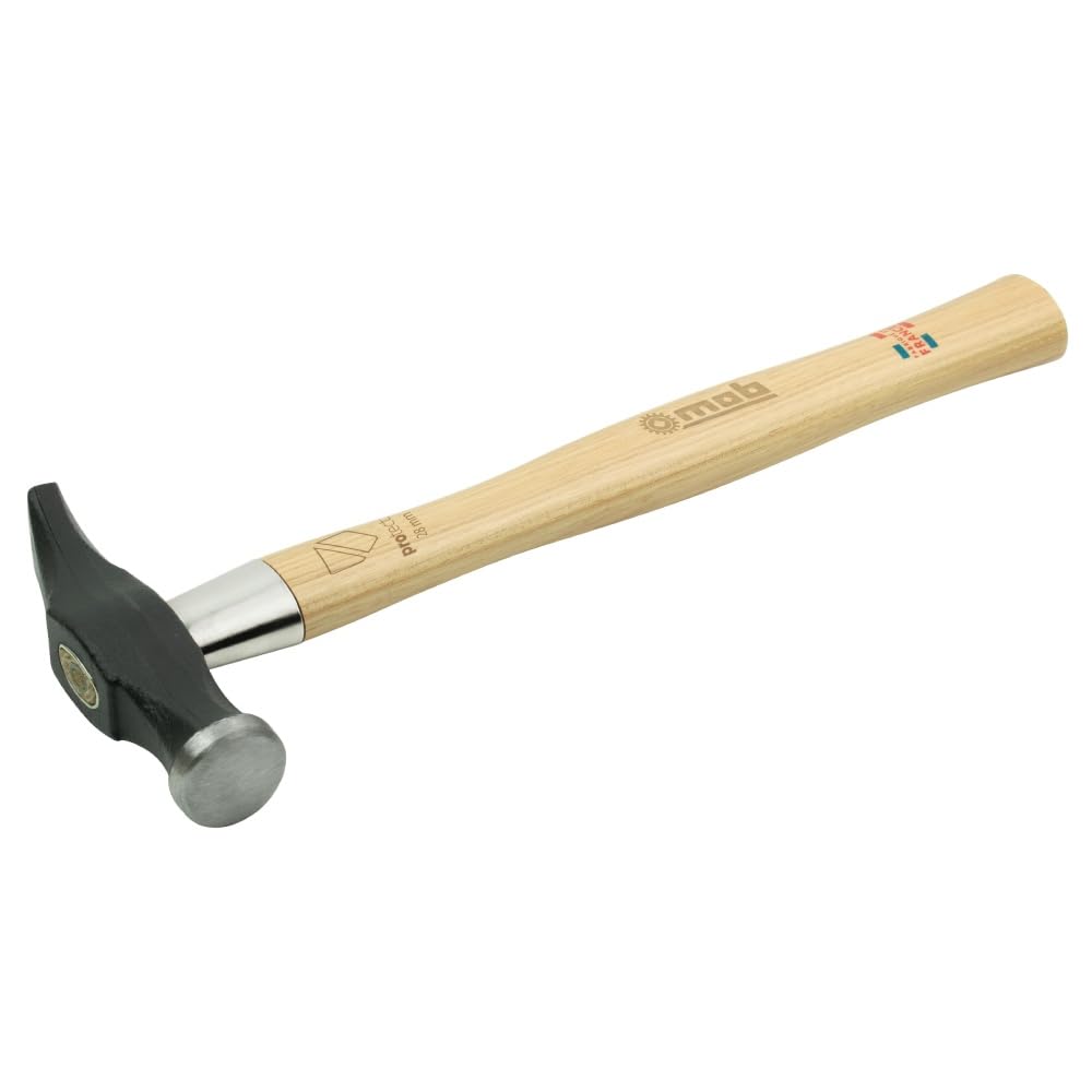 Marteau à Garnir Protect – Tête Ronde 4x14,7 cm – 800 g – Manche Hickory avec Douille Métallique Pare Faux-Coups – Fabrication Française MOB Outillage – Robustesse et longévité
