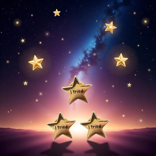 Image of 3 Pcs i Tried Stars Enamel Pin Creative Pop-Enamel Pin Lapel Badges Brooch Funny Brooches and Pins Fashion Jewelry