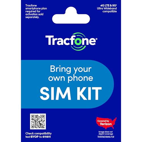 Tracfone - US Prepaid SIM Card (3 in 1) | Bring Your Own Phone Kit | Phone Plans Starting at $15/mo up to $50/mo | Nation-Wide 4G LTE/5G Coverage