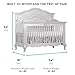 Evolur Aurora 5-in-1 Convertible Crib in Akoya Grey Pearl, Greenguard Gold Certified, Features 3 Mattress Height Settings, Sturdy and Spacious Baby Crib, Wooden Furniture