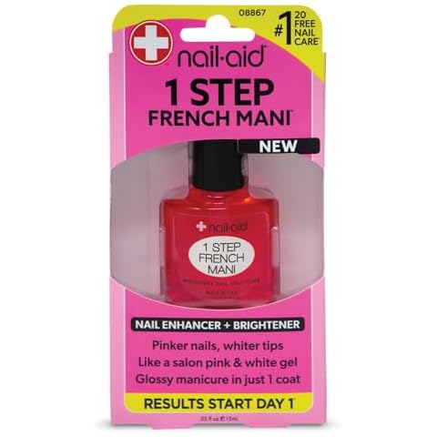 NAIL-AID 1 Step French Mani, French Sheer, 0.55 Fluid Ounce Cover
